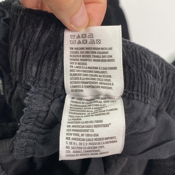 American Eagle Next Level Flex Black Corduroy Jogger Pants Medium - Picture 12 of 14